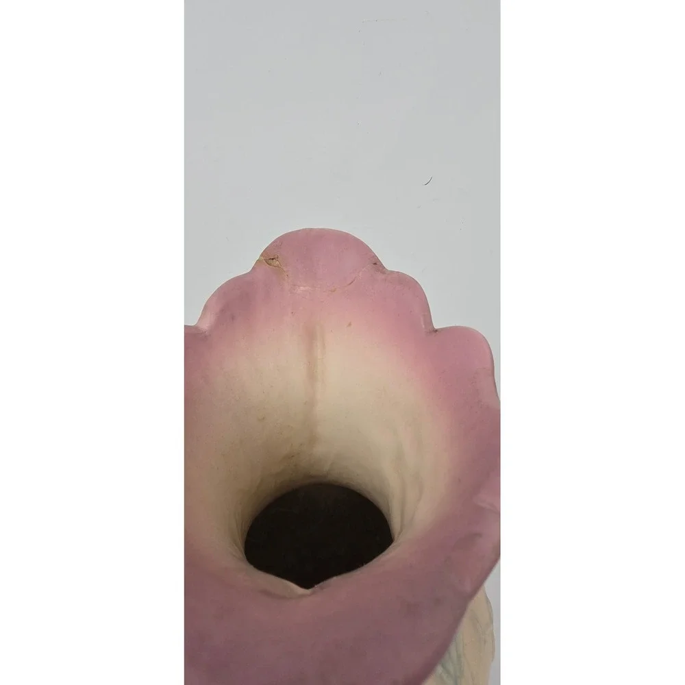 Vtg 1940s Hull Pottery Magnolia pattern‎ double handle vase USA cottagecore MCM
